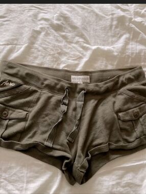 Aeropostale Women's Vintage Olive Green Drawstring Shorts
